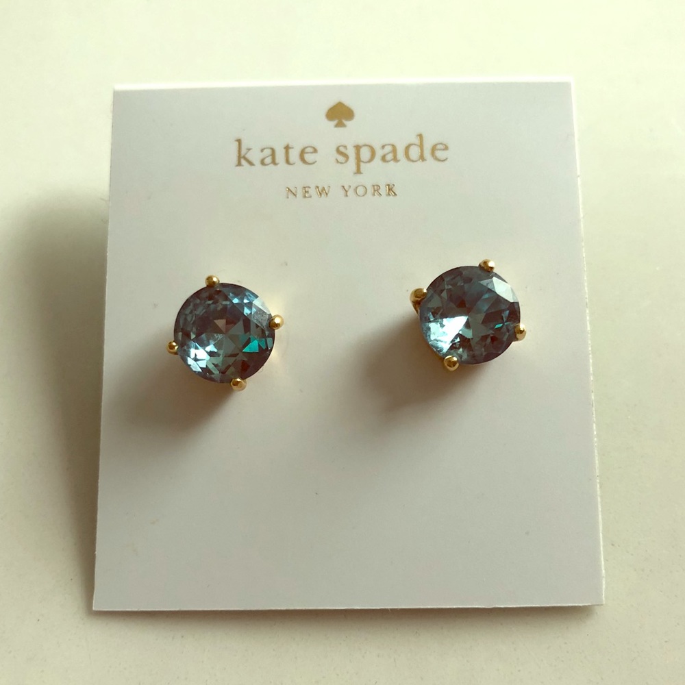 Kate Spade blue round stud earrings